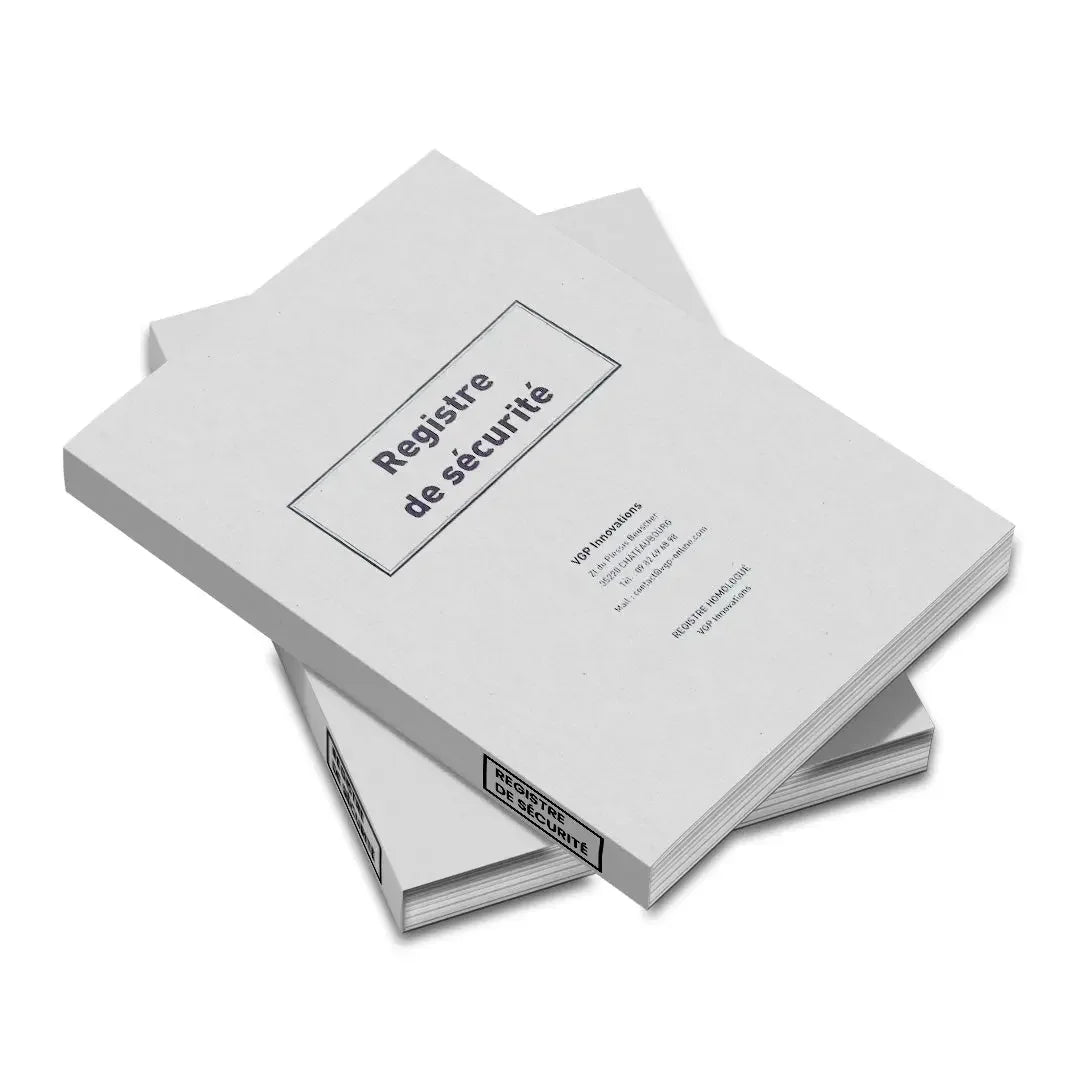 Registre de Sécurité blanc pour répertorier l’ensemble des contrôles réglementaires effectués sur les appareils de levage